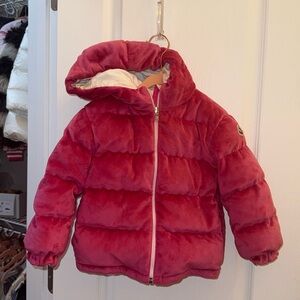 Pink Suede Moncler Coat Size 3
